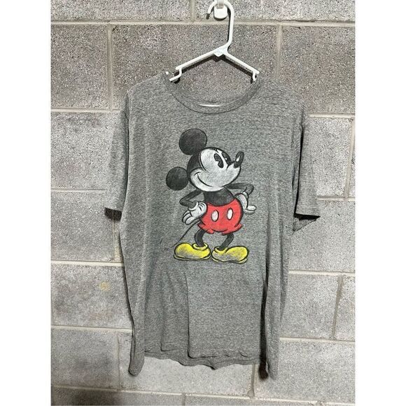 Disney Mickey Mouse T-Shirt Classic Style Gray XL - Picture 1 of 3